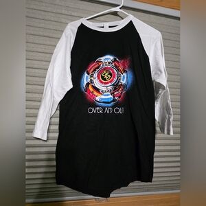 ELO Concert Black and White Graphic Raglan Shirt. Never Worn